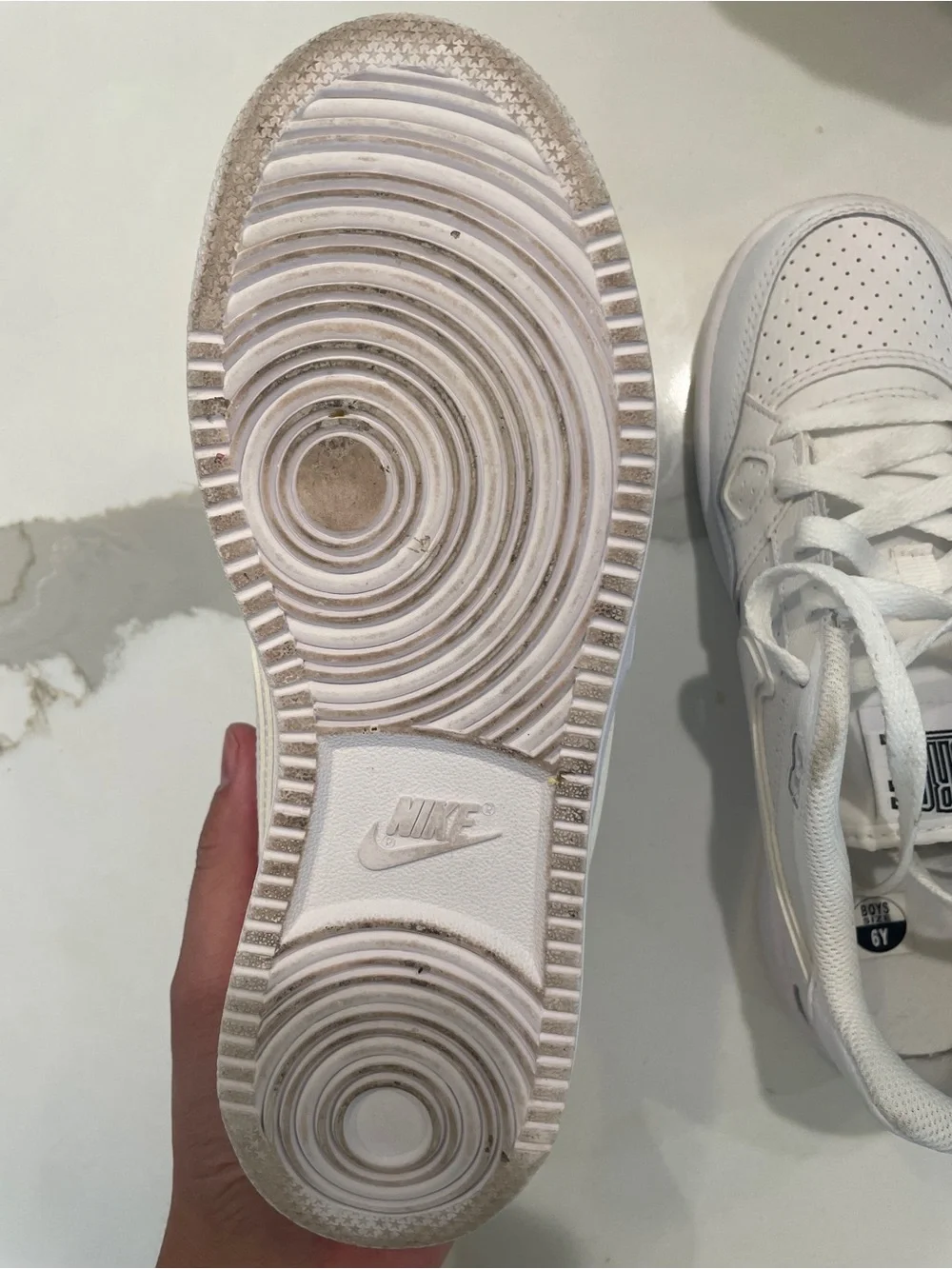 Nike Kids White Low-Top Athletic Sneakers